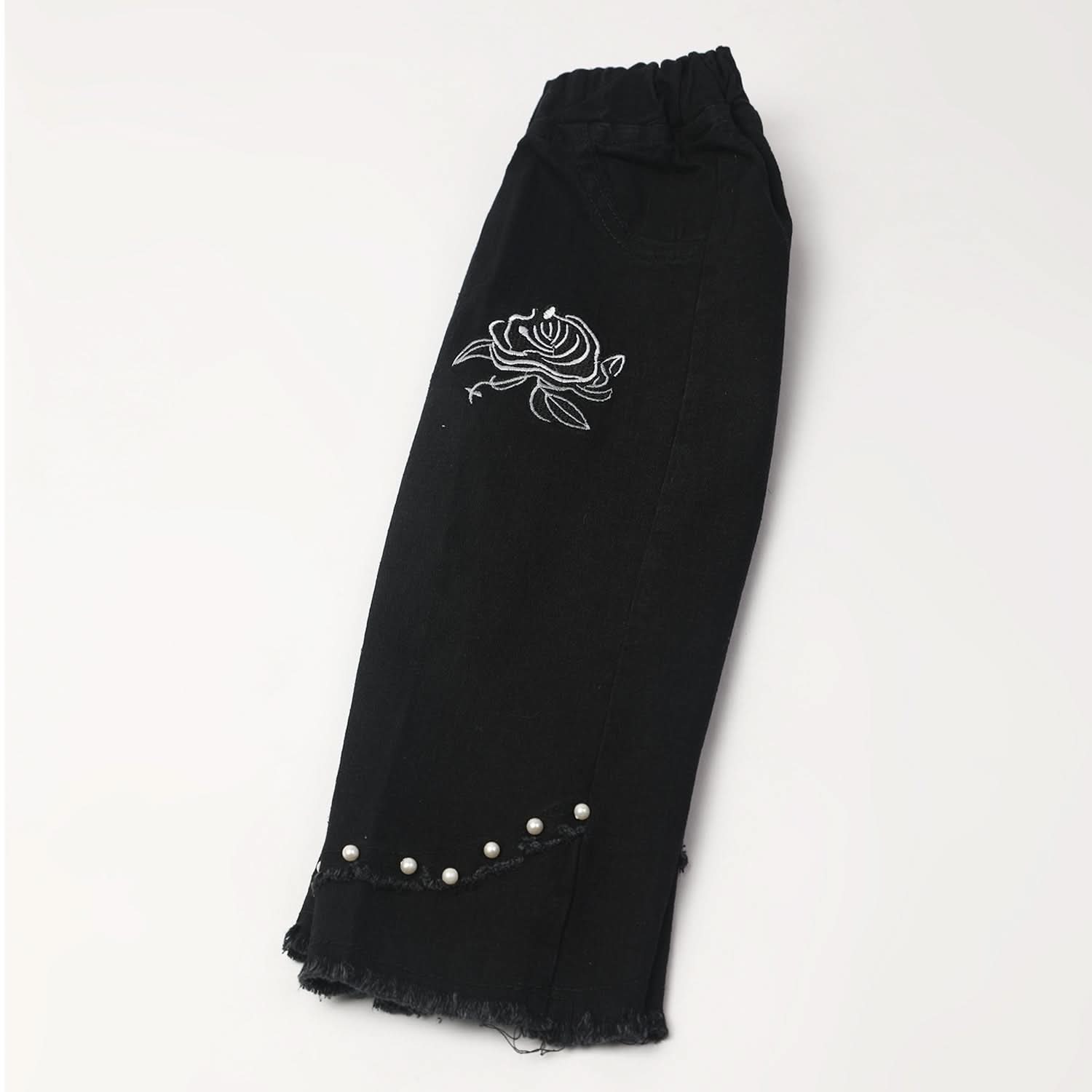 Girl's Denim Pant - Black, Girls Pants & Capri, Chase Value, Chase Value