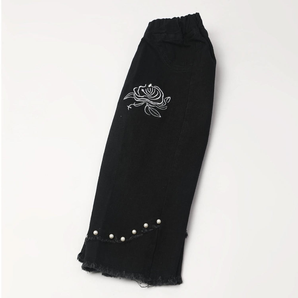 Girl's Denim Pant - Black, Girls Pants & Capri, Chase Value, Chase Value
