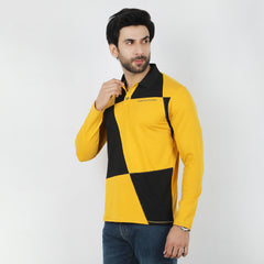 Men's Full Sleeves Polo T-Shirt - Mustard