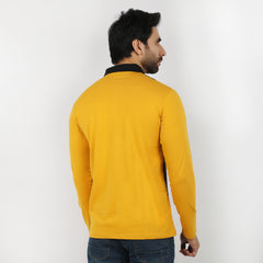 Men's Full Sleeves Polo T-Shirt - Mustard