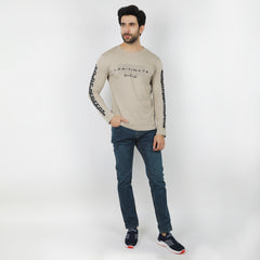 Eminent Men's Round Neck Full Sleeves T-Shirt - Grey