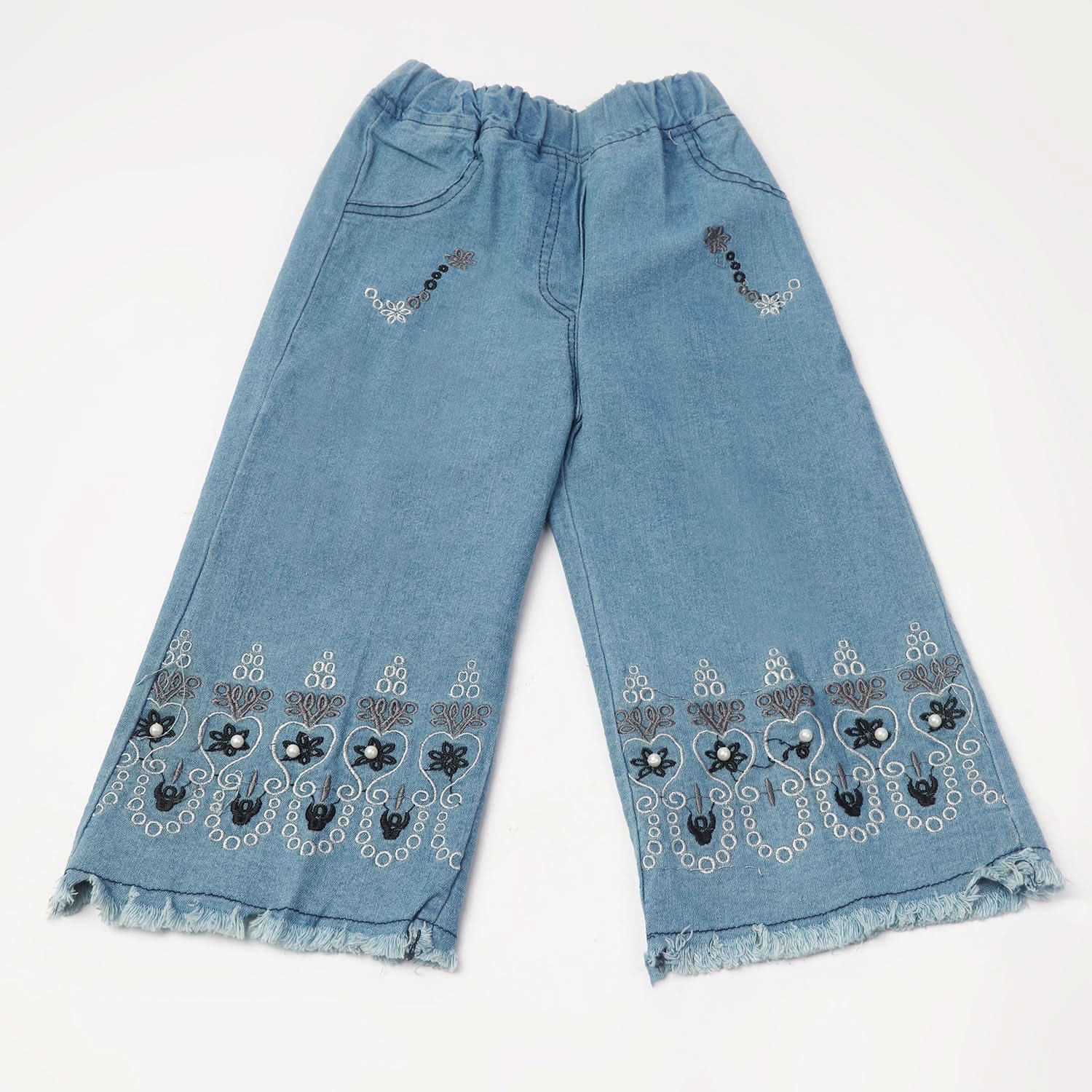 Girl's Denim Pant - Light Blue, Girls Pants & Capri, Chase Value, Chase Value