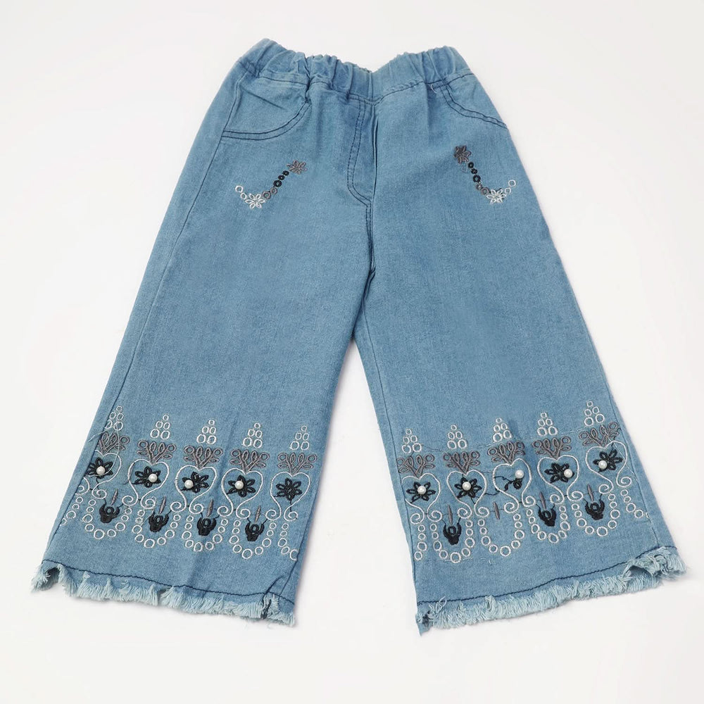 Girl's Denim Pant - Light Blue, Girls Pants & Capri, Chase Value, Chase Value