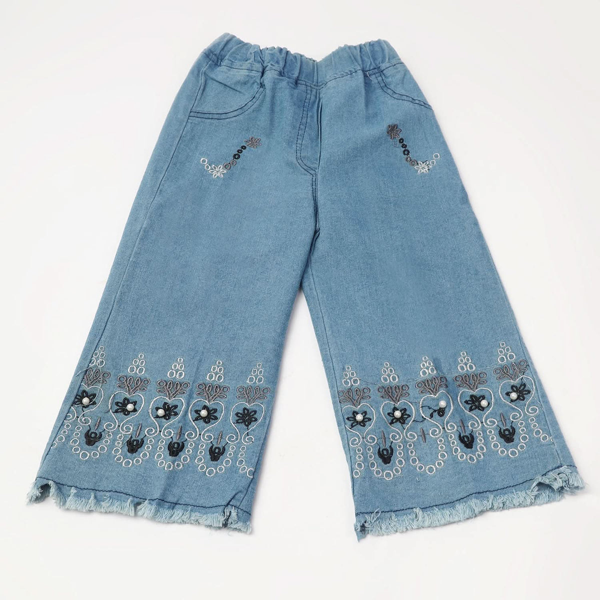 Girl's Denim Pant - Light Blue, Girls Pants & Capri, Chase Value, Chase Value
