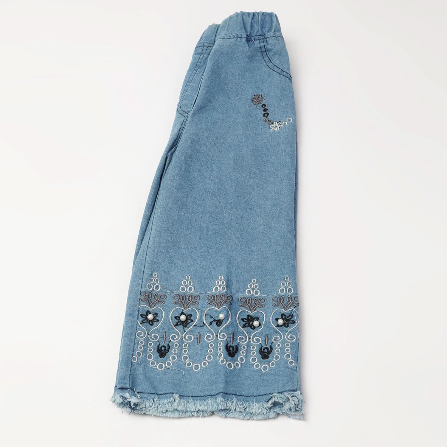 Girl's Denim Pant - Light Blue, Girls Pants & Capri, Chase Value, Chase Value