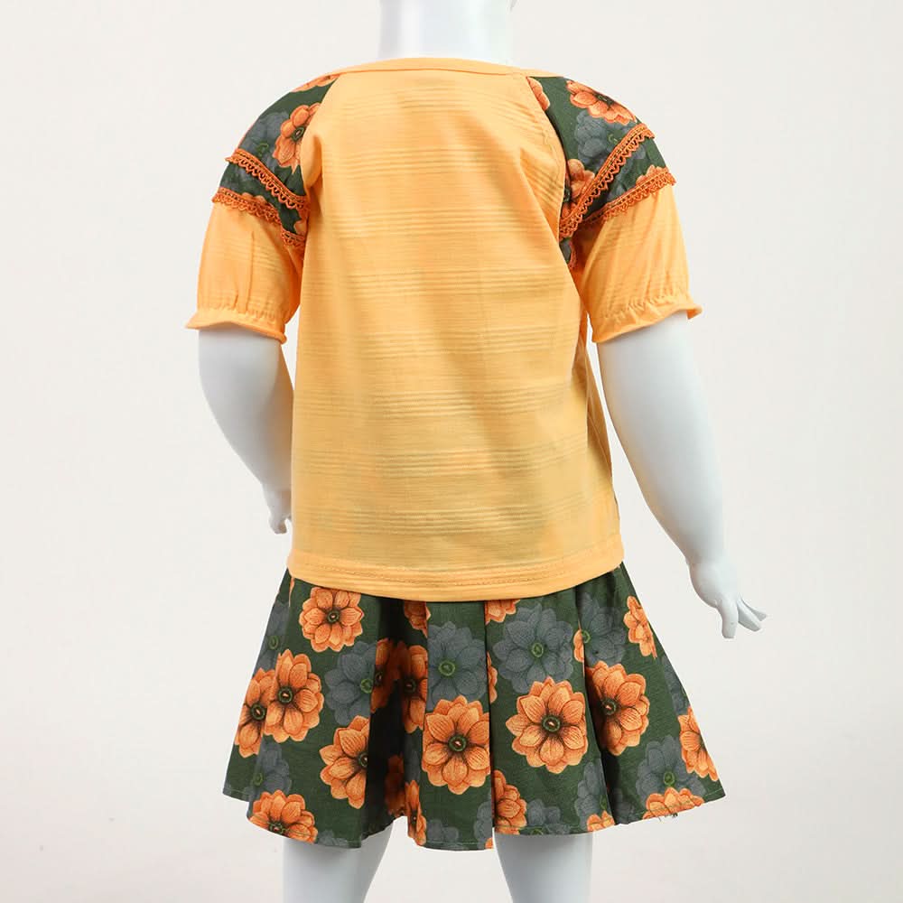 Girls Skirt Suit - Peach, Girls Suits, Chase Value, Chase Value