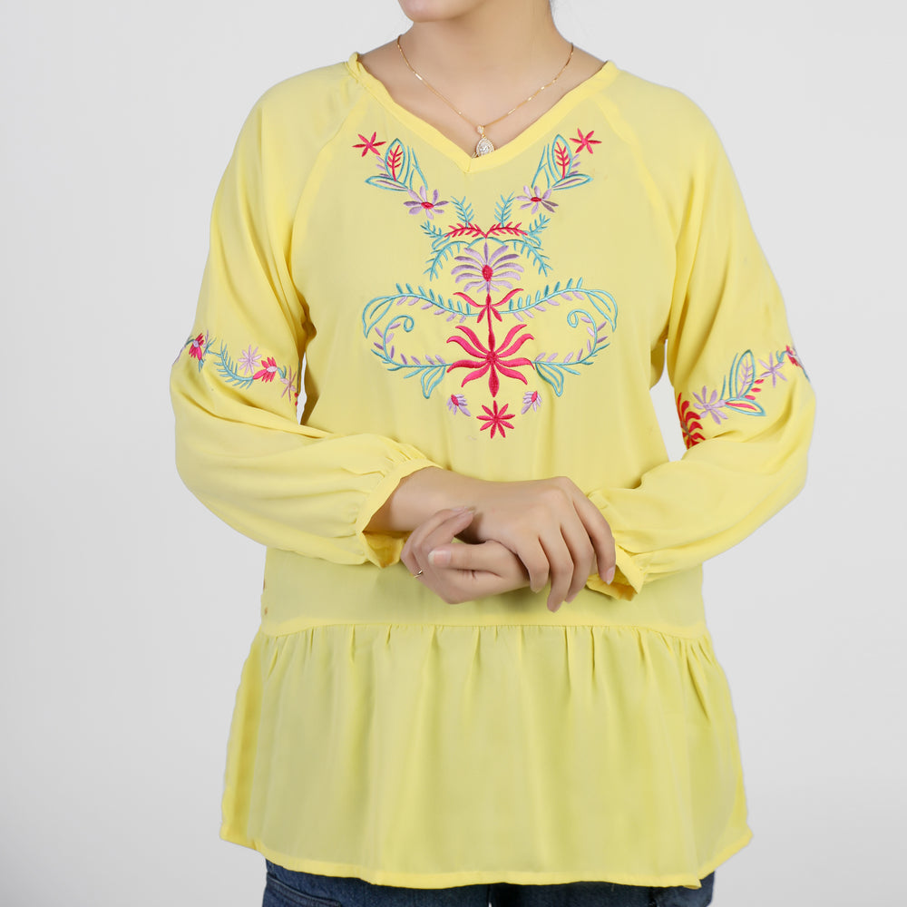 Women's Western Top - Yellow, Women T-Shirts & Tops, Chase Value, Chase Value