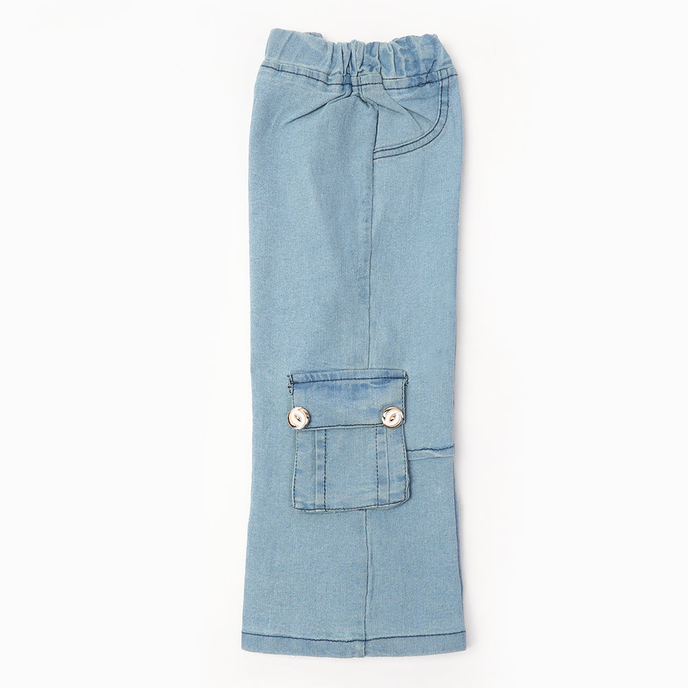 Girl's Denim Pant - Light Blue, Girls Pants & Capri, Chase Value, Chase Value