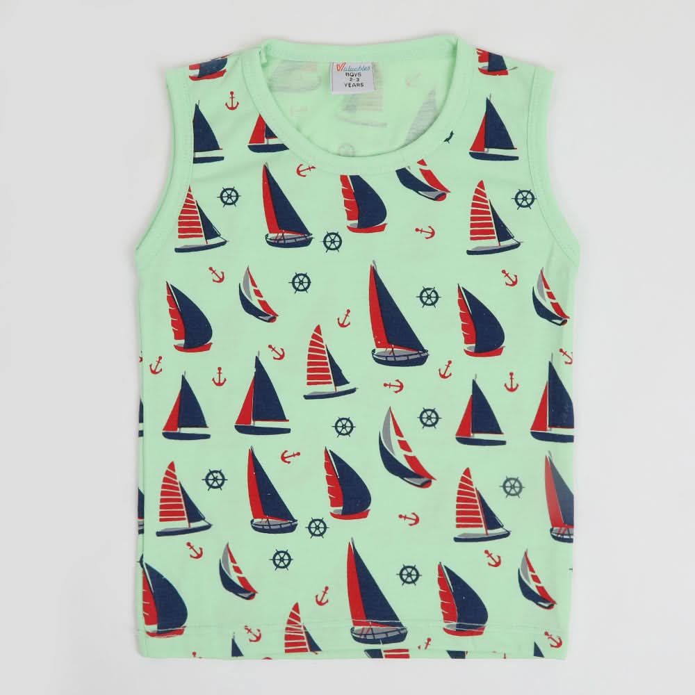 Boys Sando T-Shirt - Light Green, Boys Sando, Chase Value, Chase Value