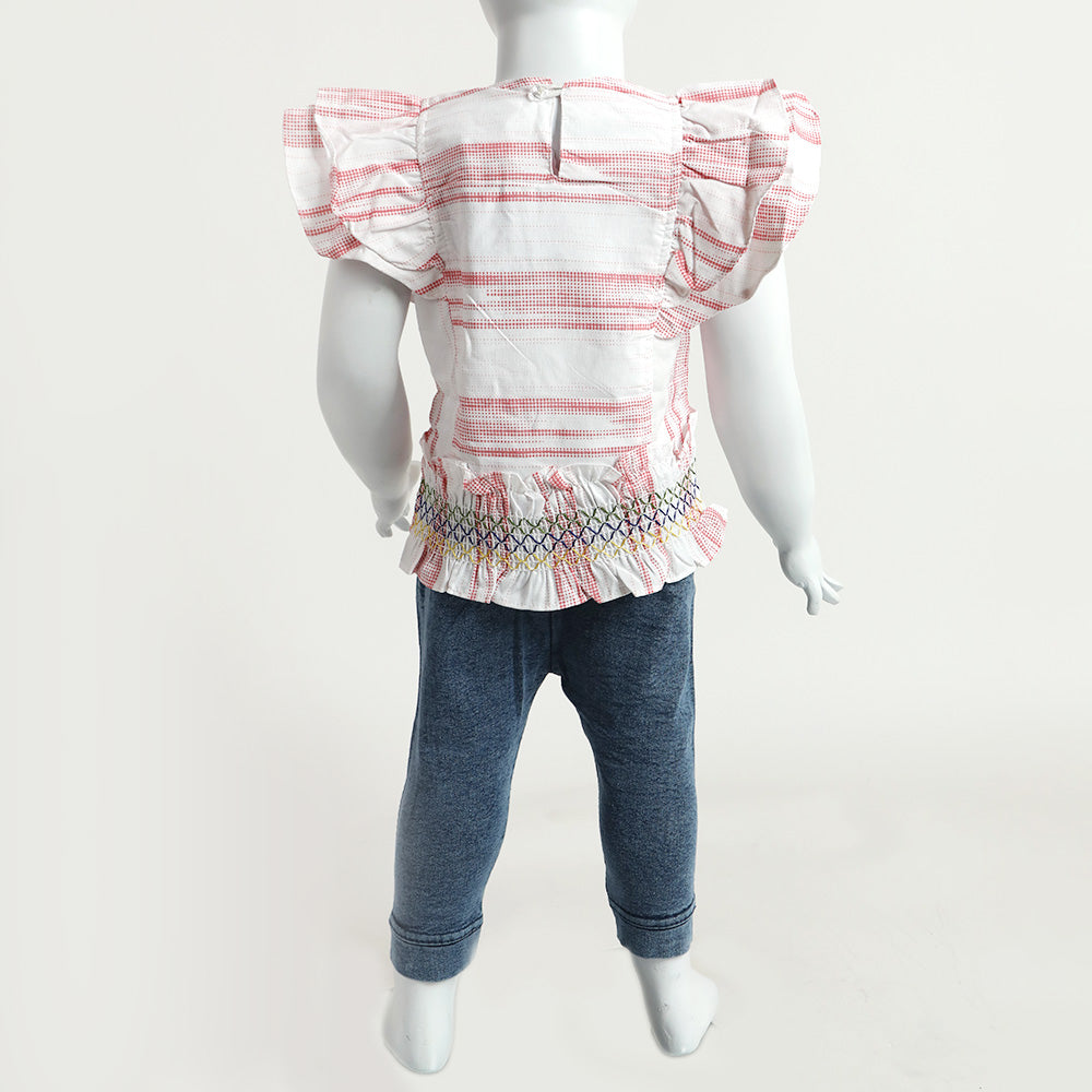 Girls Pant Suit - White, Girls Suits, Chase Value, Chase Value