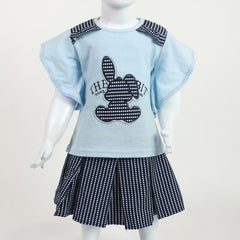 Girls Skirt Suit - Light Blue