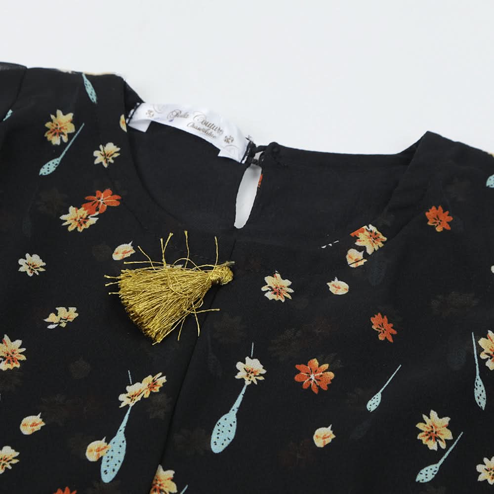 Girls Chiffon Top - Black, Girls Tops, Chase Value, Chase Value