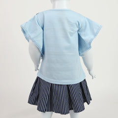 Girls Skirt Suit - Light Blue
