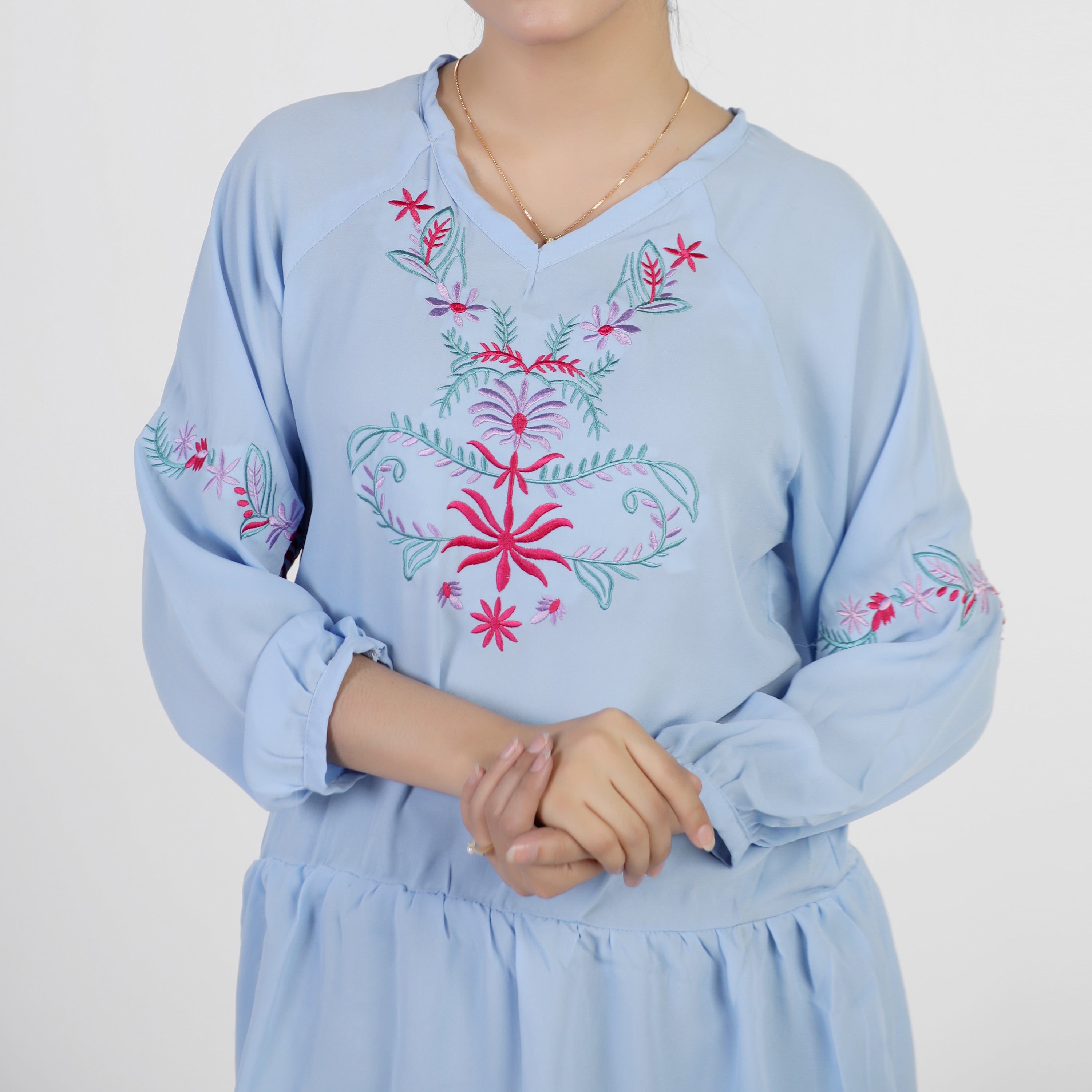 Women's Western Top - Light Blue, Women T-Shirts & Tops, Chase Value, Chase Value