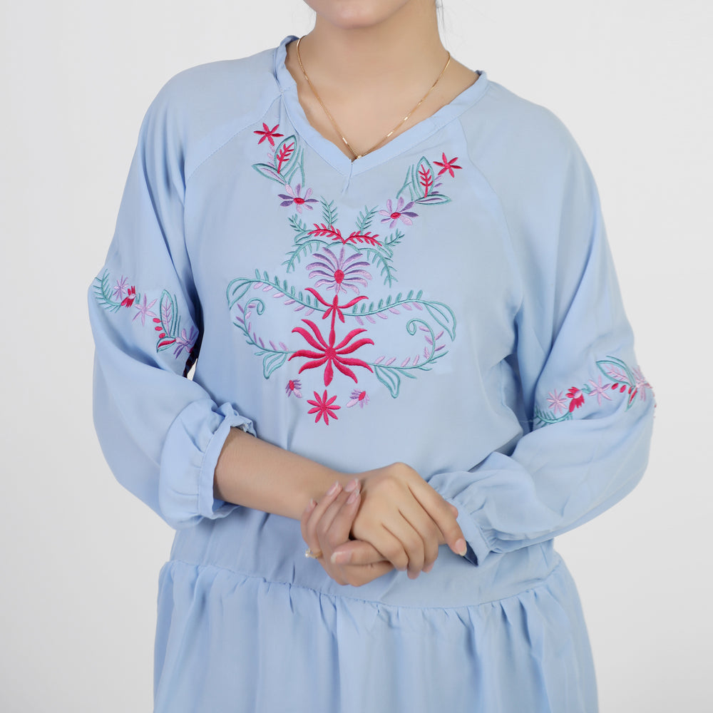 Women's Western Top - Light Blue, Women T-Shirts & Tops, Chase Value, Chase Value