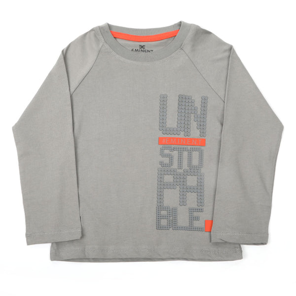 Eminent Boys Full Sleeves T-Shirt - Grey