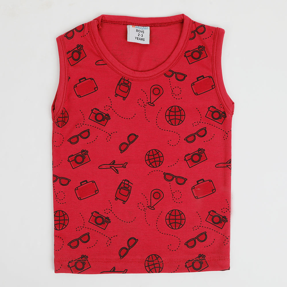 Boys Sando T-Shirt - Dark Pink, Boys Sando, Chase Value, Chase Value