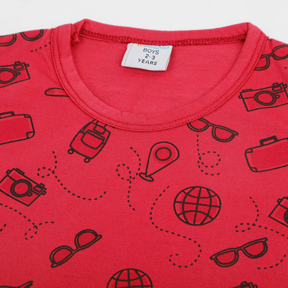 Boys Sando T-Shirt - Dark Pink, Boys Sando, Chase Value, Chase Value