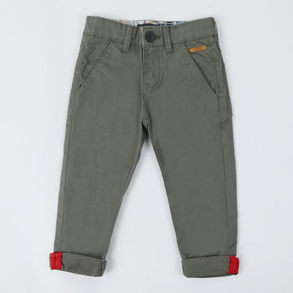 Boys Chino Cotton Pant - Olive Green, Boys Pants, Chase Value, Chase Value