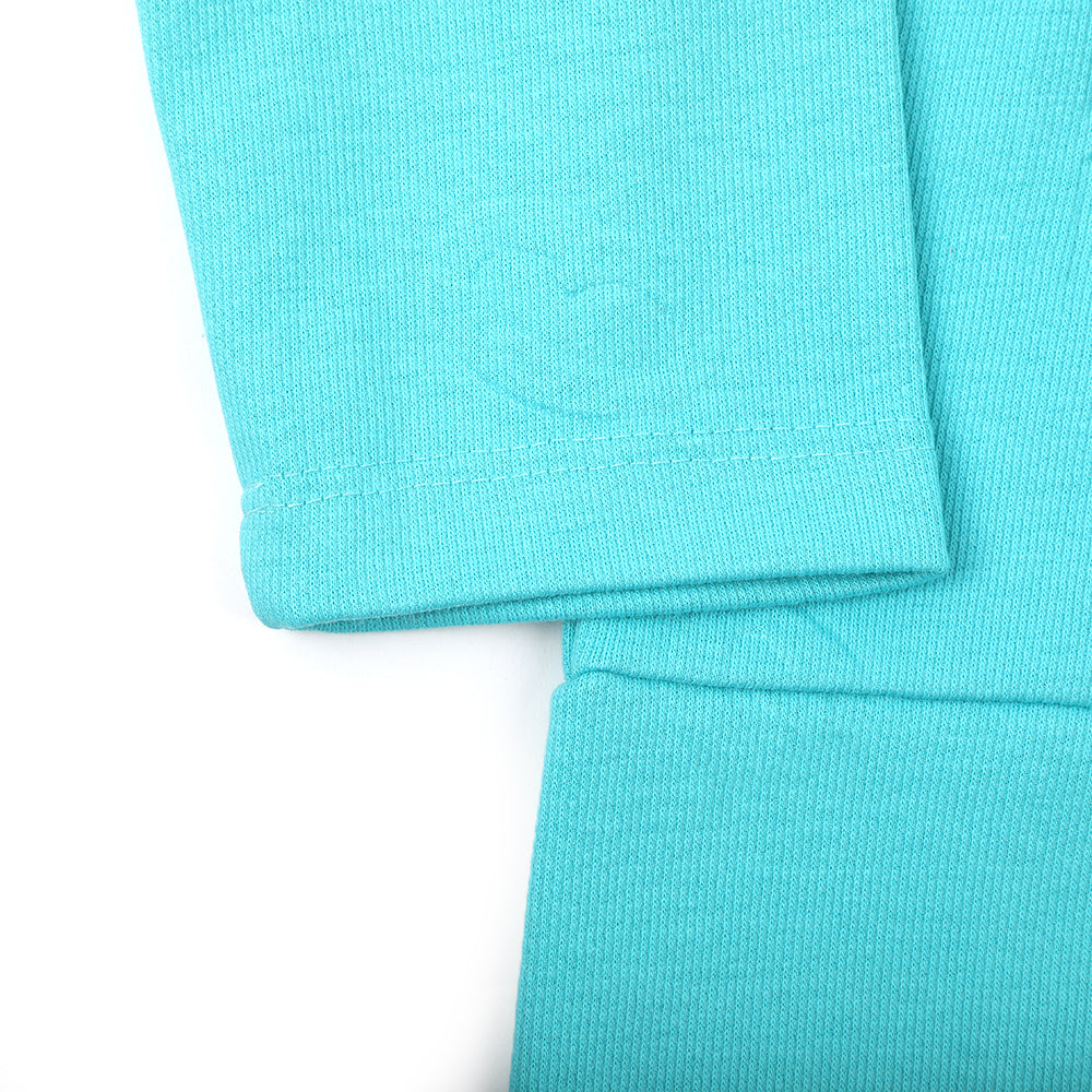 Girls Full Sleeves Sweat Shirt - Cyan, Girls Hoodies & Sweat Shirts, Chase Value, Chase Value