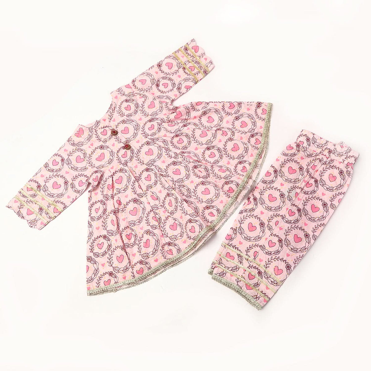 Girls Shalwar Suit 2Pcs - Pink, Girls Shalwar Kameez, Chase Value, Chase Value