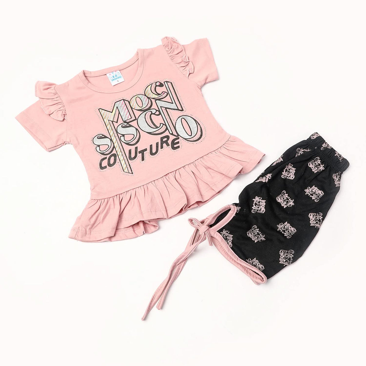 Girls Half Sleeves Suits - Tea Pink, Girls Suits, Chase Value, Chase Value