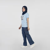 Valuable Women's Half Sleeves T-Shirt - Ice Blue, Women T-Shirts & Tops, Chase Value, Chase Value