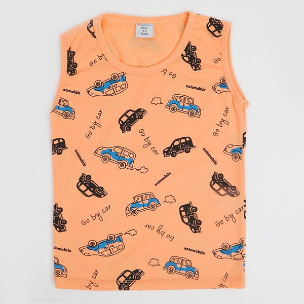 Boys Sando T-Shirt - Peach