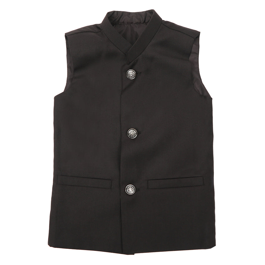 Eminent Boys Waist Coat - Black