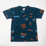 Boys Half Sleeves T-Shirt - Steel Blue, Boys T-Shirts, Chase Value, Chase Value