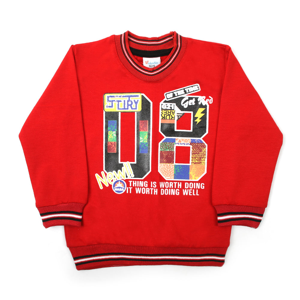 Boys Full Sleeves SweatShirt - Red, Boys Hoodies & Sweat Shirts, Chase Value, Chase Value