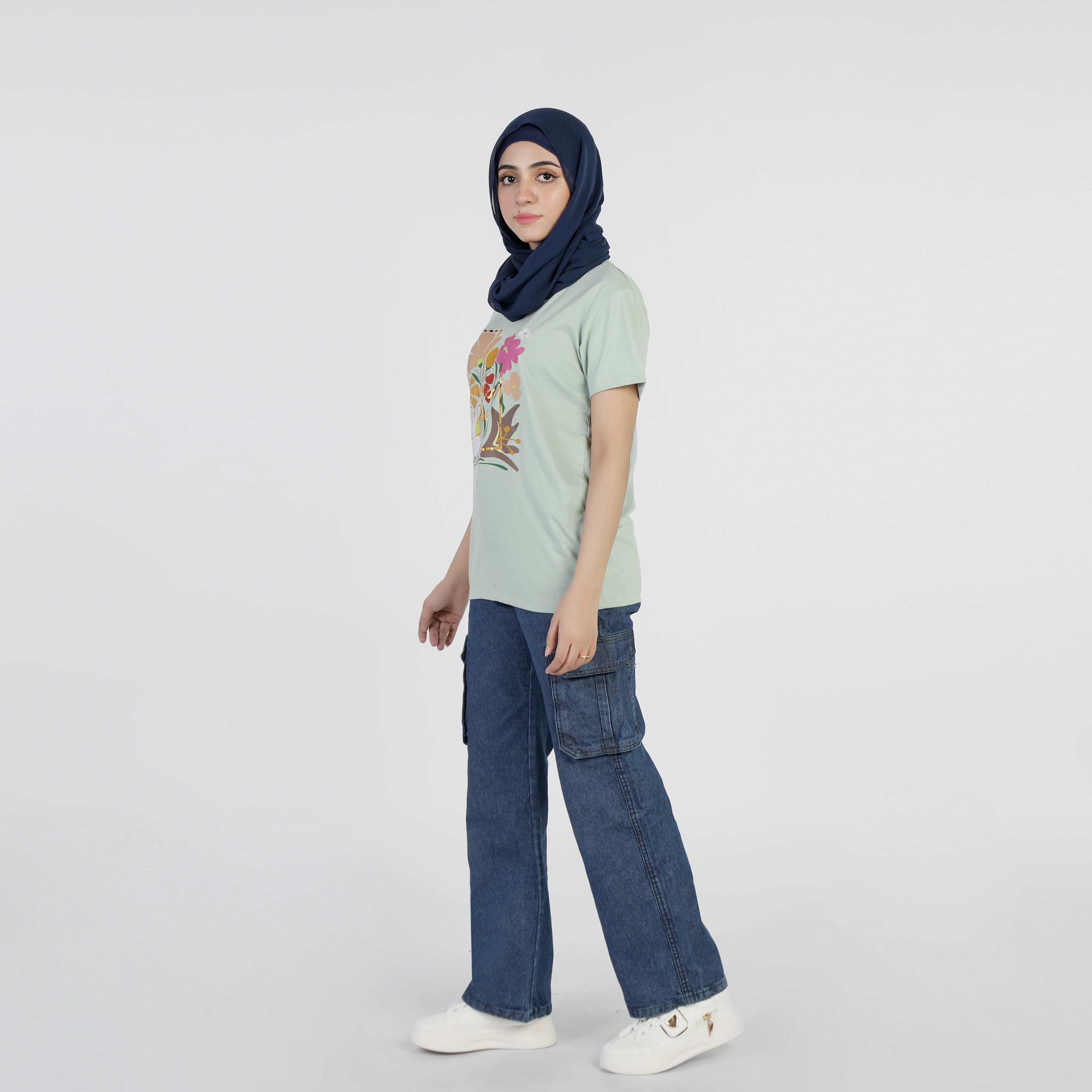 Valuable Women's Half Sleeves T-Shirt - Sea Green, Women T-Shirts & Tops, Chase Value, Chase Value