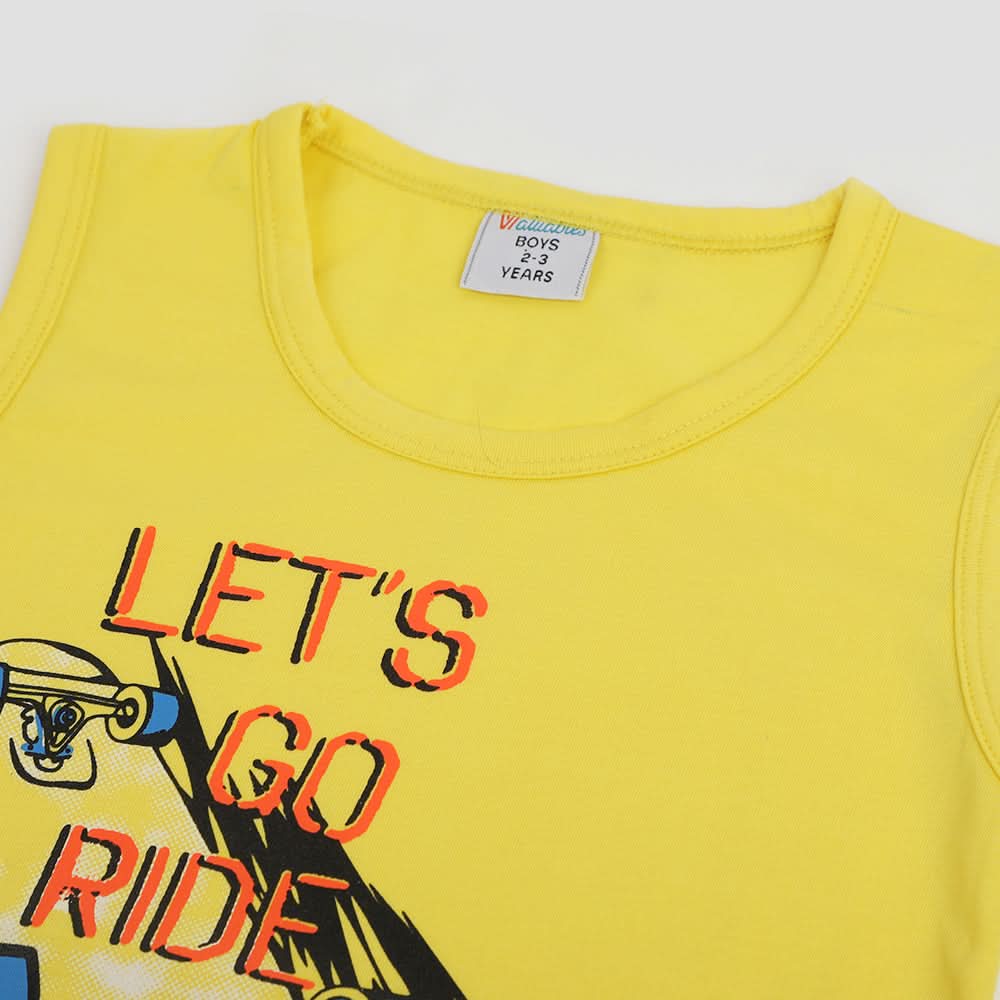 Boys Sando T-Shirt - Yellow, Boys Sando, Chase Value, Chase Value