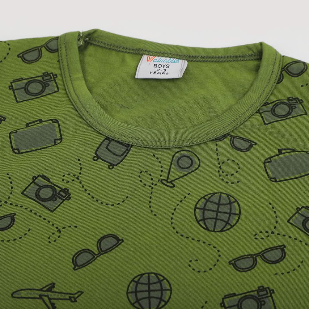Boys Sando T-Shirt - Olive Green, Boys Sando, Chase Value, Chase Value