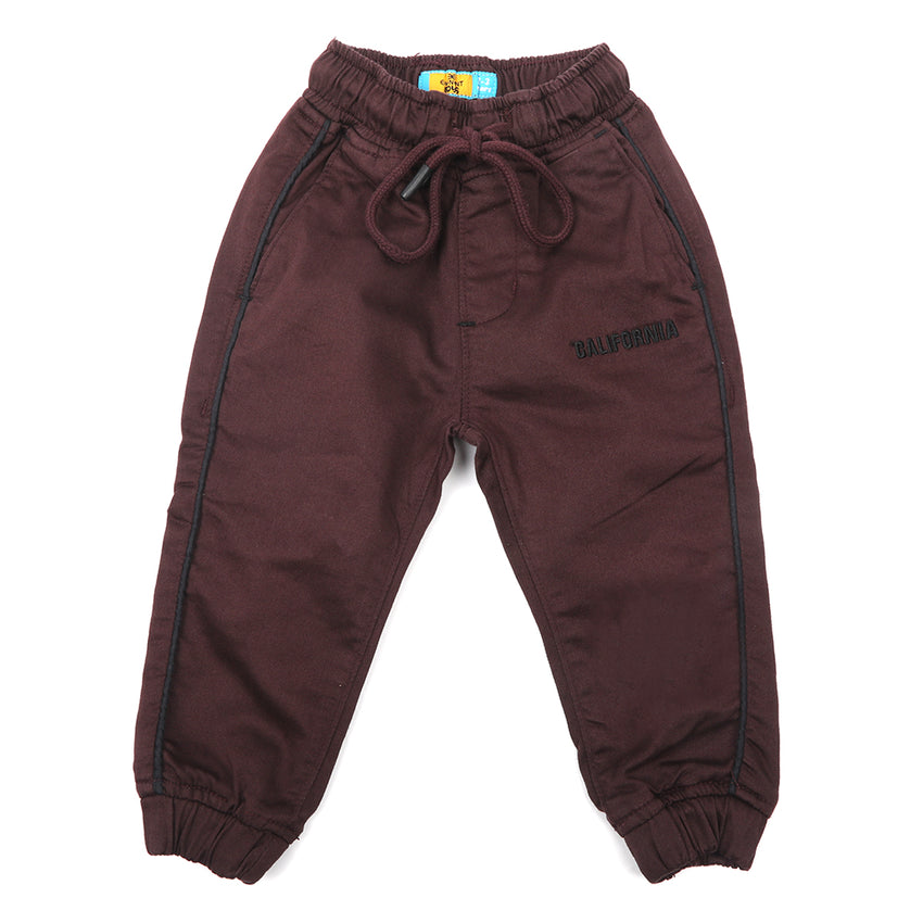 Eminent Boys Cotton Trouser - Burgandi