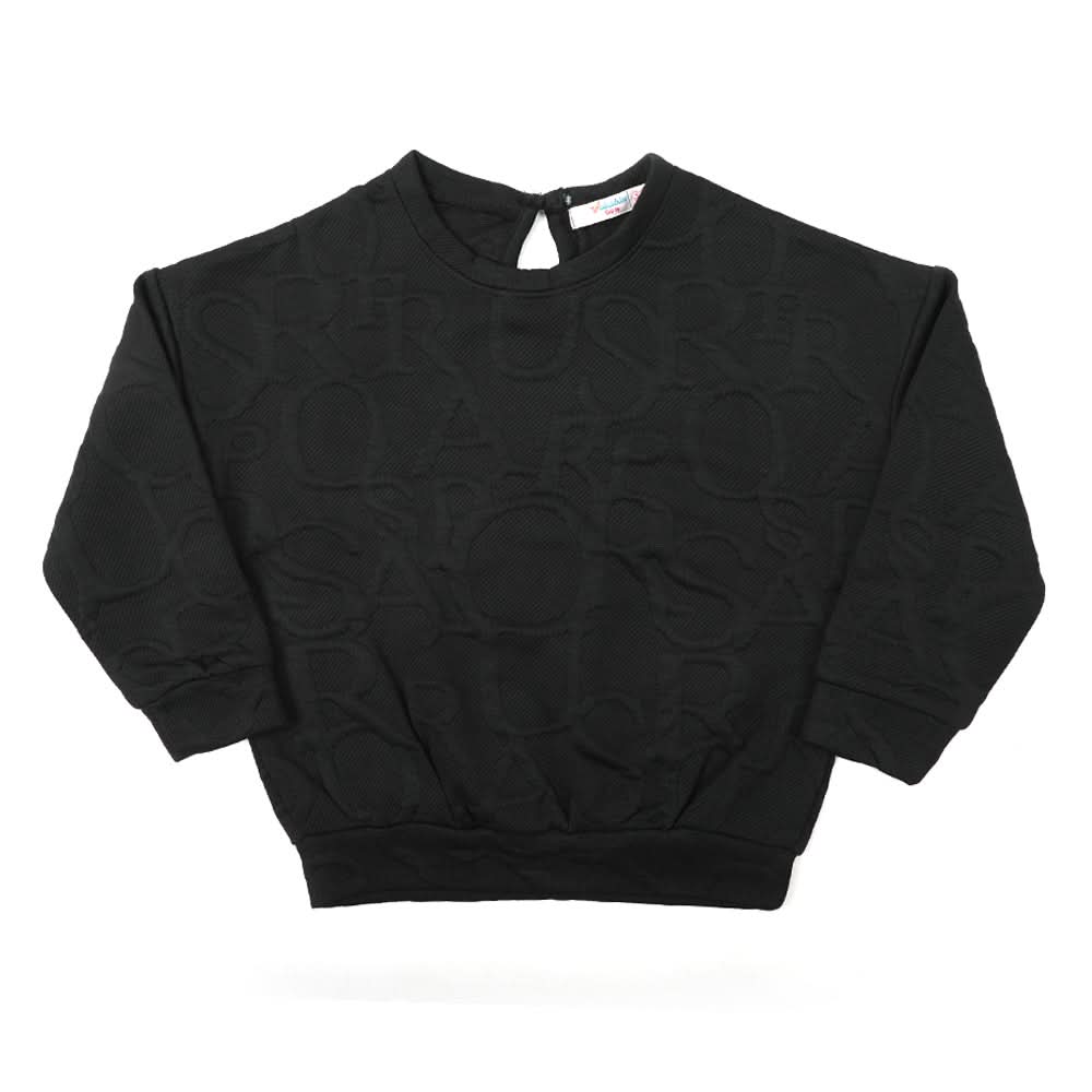 Girls Full Sleeves Sweat Shirt - Black, Girls Hoodies & Sweat Shirts, Chase Value, Chase Value
