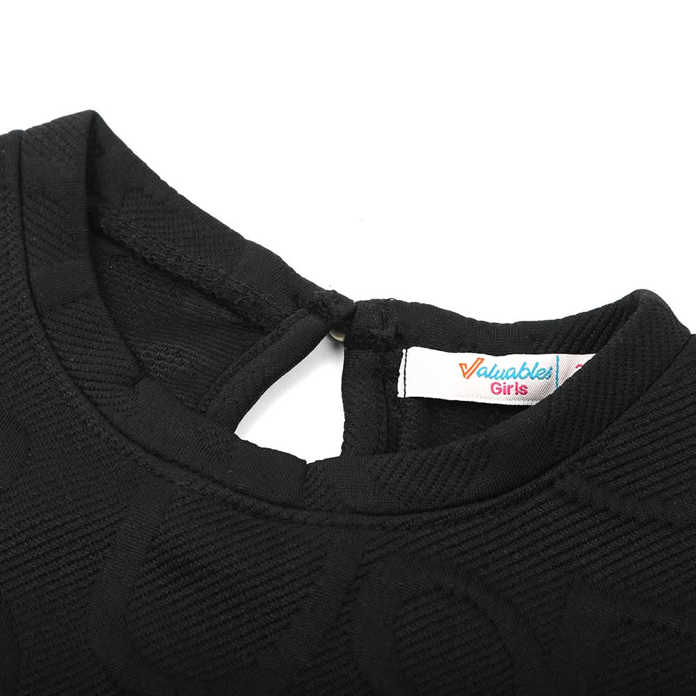 Girls Full Sleeves Sweat Shirt - Black, Girls Hoodies & Sweat Shirts, Chase Value, Chase Value