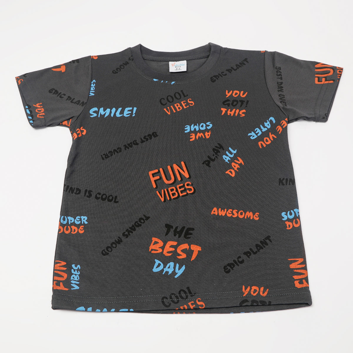Boys Half Sleeves T-Shirt - Dark Grey, Boys T-Shirts, Chase Value, Chase Value