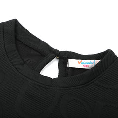 Girls Full Sleeves Sweat Shirt - Black