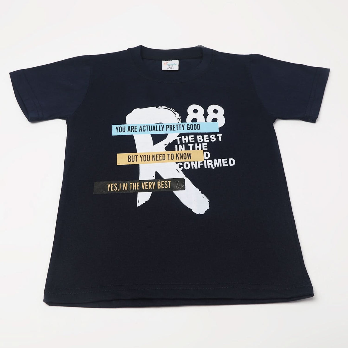 Boys Half Sleeves T-Shirt - Navy Blue, Boys T-Shirts, Chase Value, Chase Value