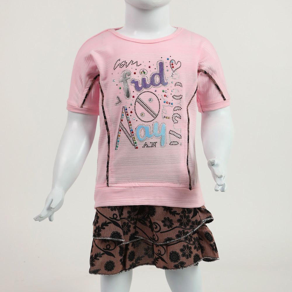 Girls Skirt Suit - Pink, Girls Suits, Chase Value, Chase Value