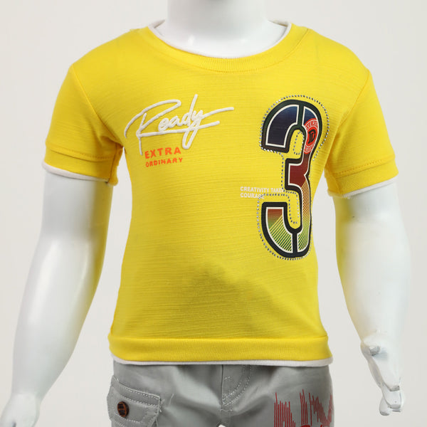 Newborn Boy T-Shirt - Yellow, Newborn Boys Shirts & T-Shirts, Chase Value, Chase Value