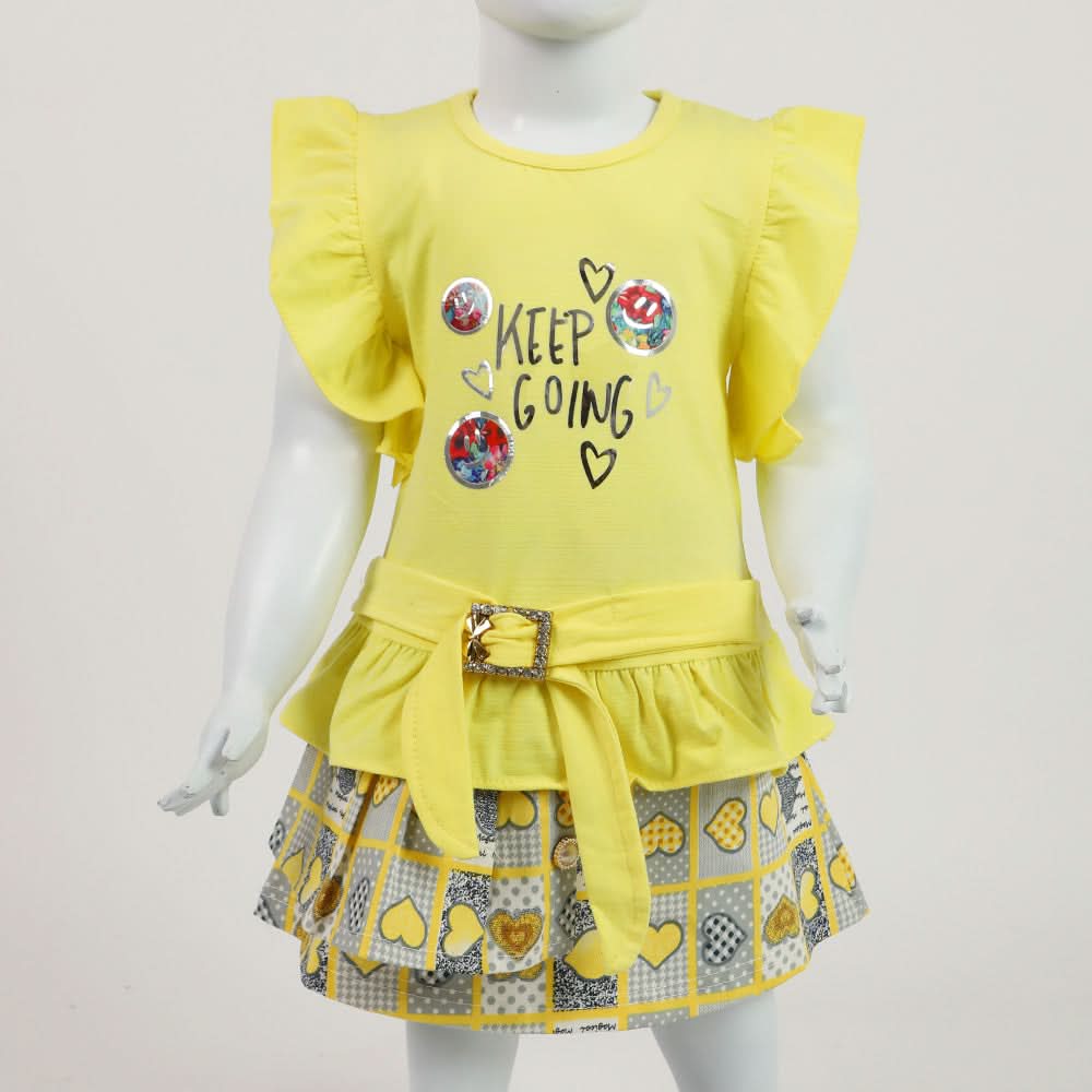 Girls Skirt Suit - Yellow, Girls Suits, Chase Value, Chase Value