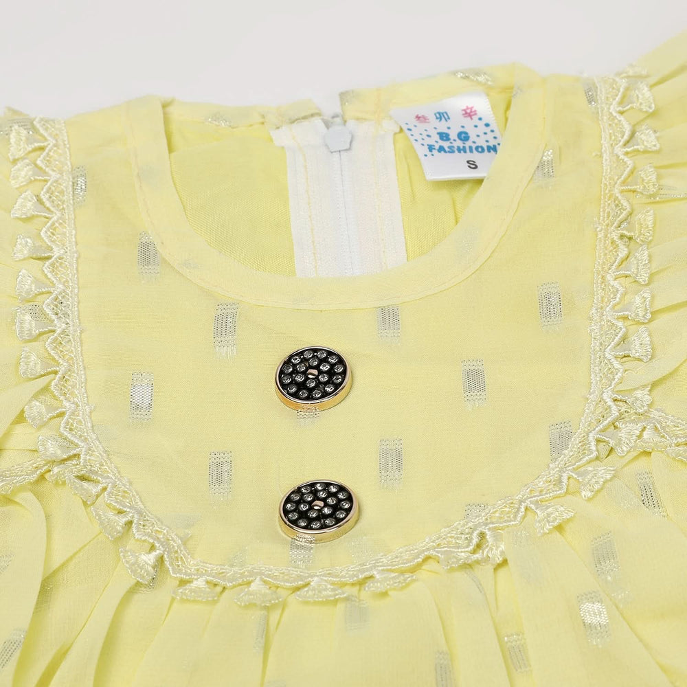 Girl's Half Sleeves Pant Suit - Yellow, Girls Suits, Chase Value, Chase Value