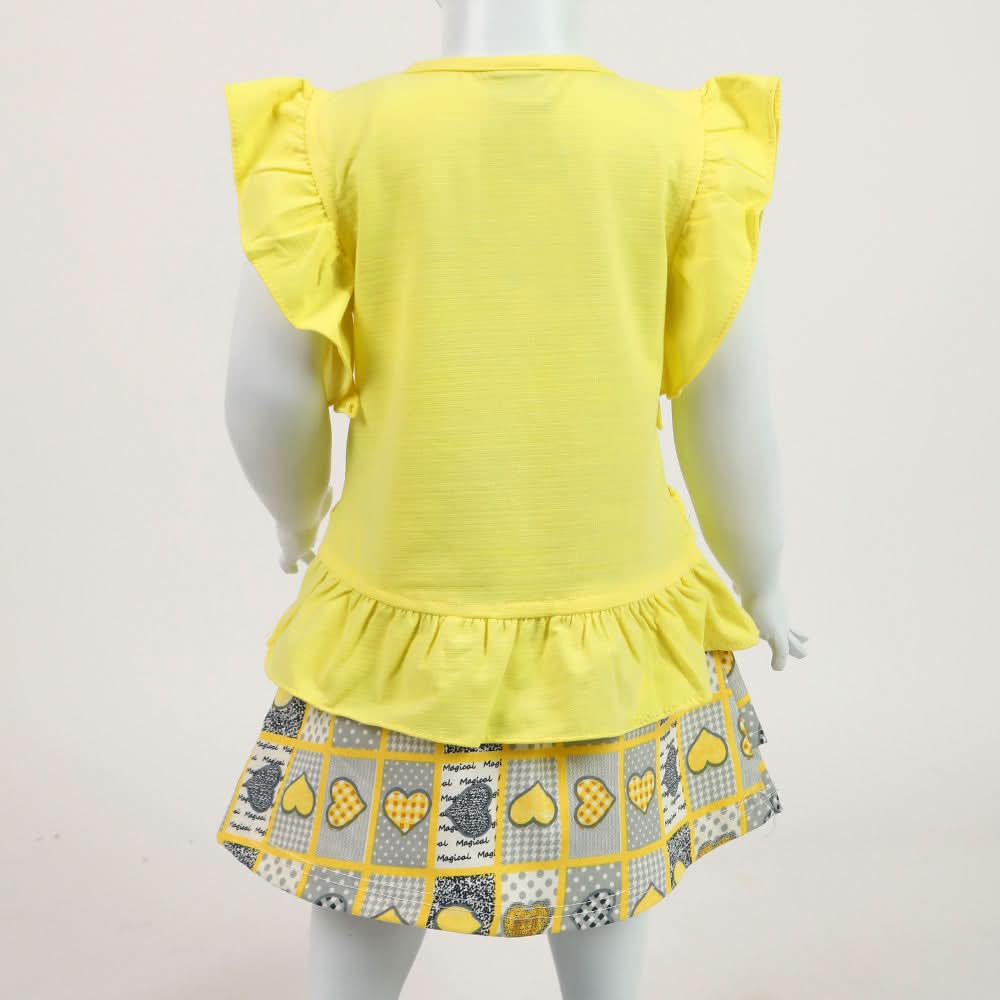 Girls Skirt Suit - Yellow, Girls Suits, Chase Value, Chase Value
