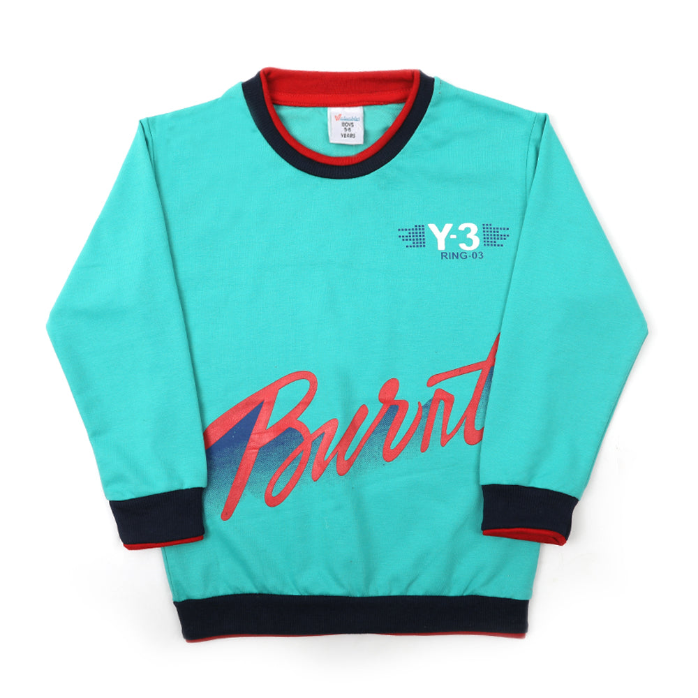 Boys Full Sleeves SweatShirt - Cyan, Boys Hoodies & Sweat Shirts, Chase Value, Chase Value