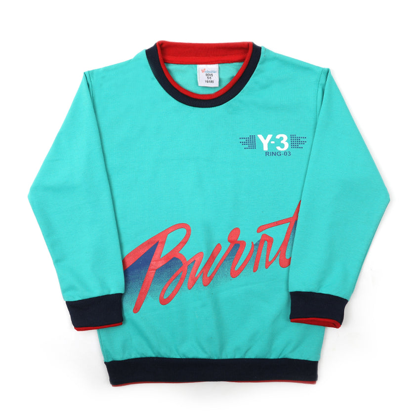 Boys Full Sleeves SweatShirt - Cyan