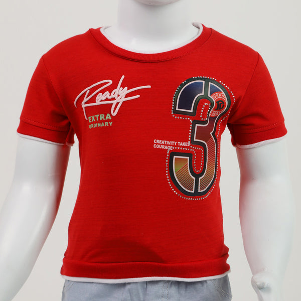 Newborn Boy T-Shirt - Red, Newborn Boys Shirts & T-Shirts, Chase Value, Chase Value