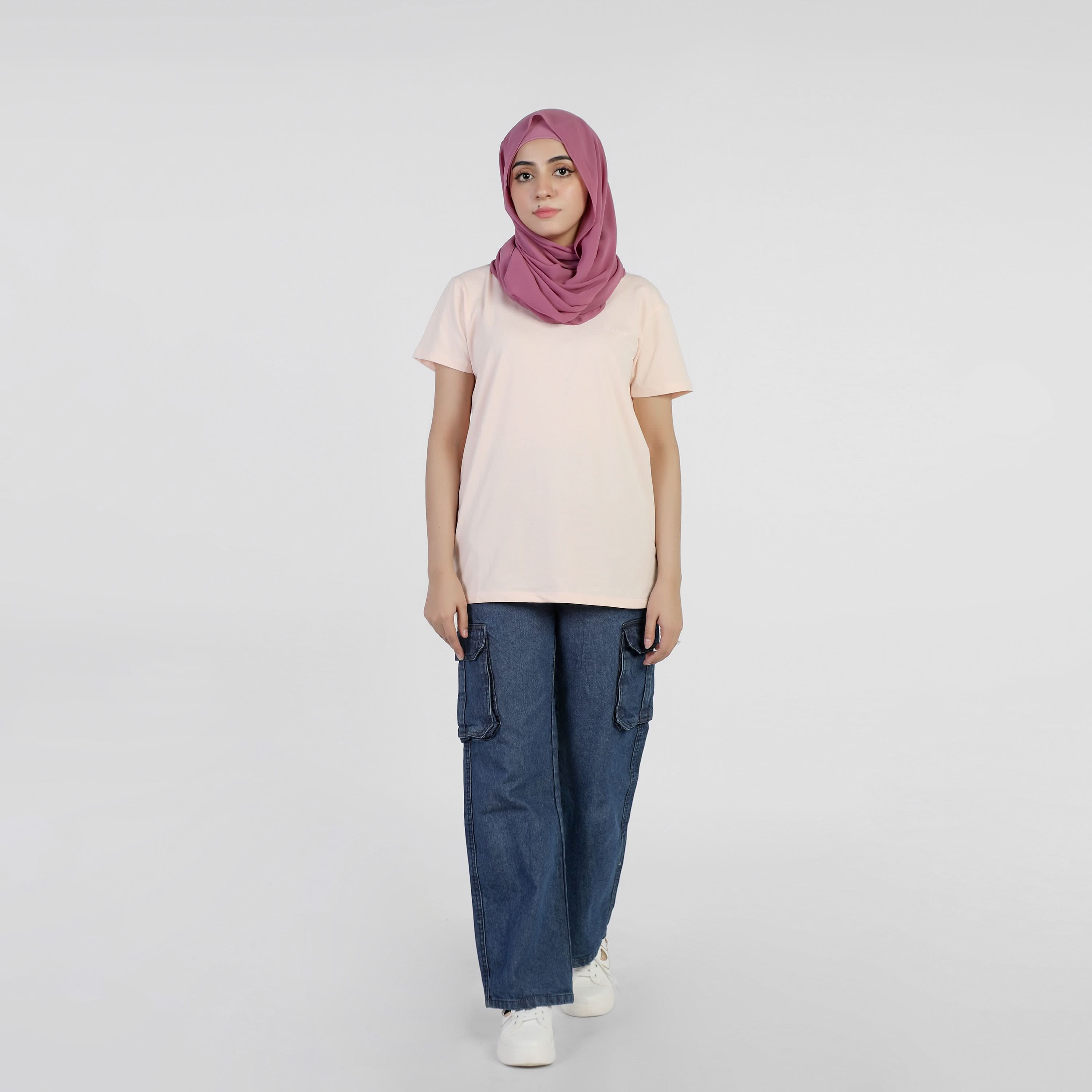 Eminent Women's Half Sleeves Printed T-Shirt - Light Pink, Women T-Shirts & Tops, Eminent, Chase Value