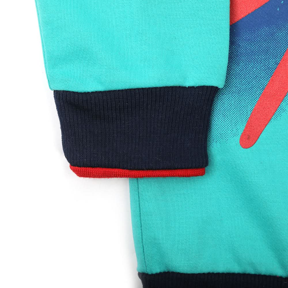 Boys Full Sleeves SweatShirt - Cyan, Boys Hoodies & Sweat Shirts, Chase Value, Chase Value